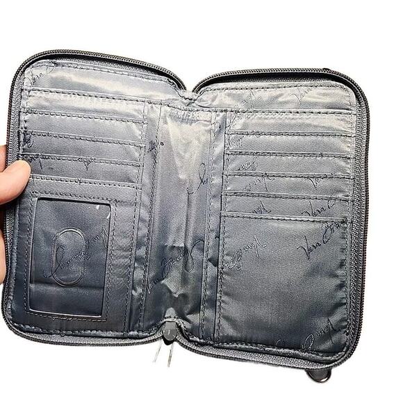 Vera Bradley Crossbody Wallet Mod Floral Blue Excellent Condition - Picture 5 of 9